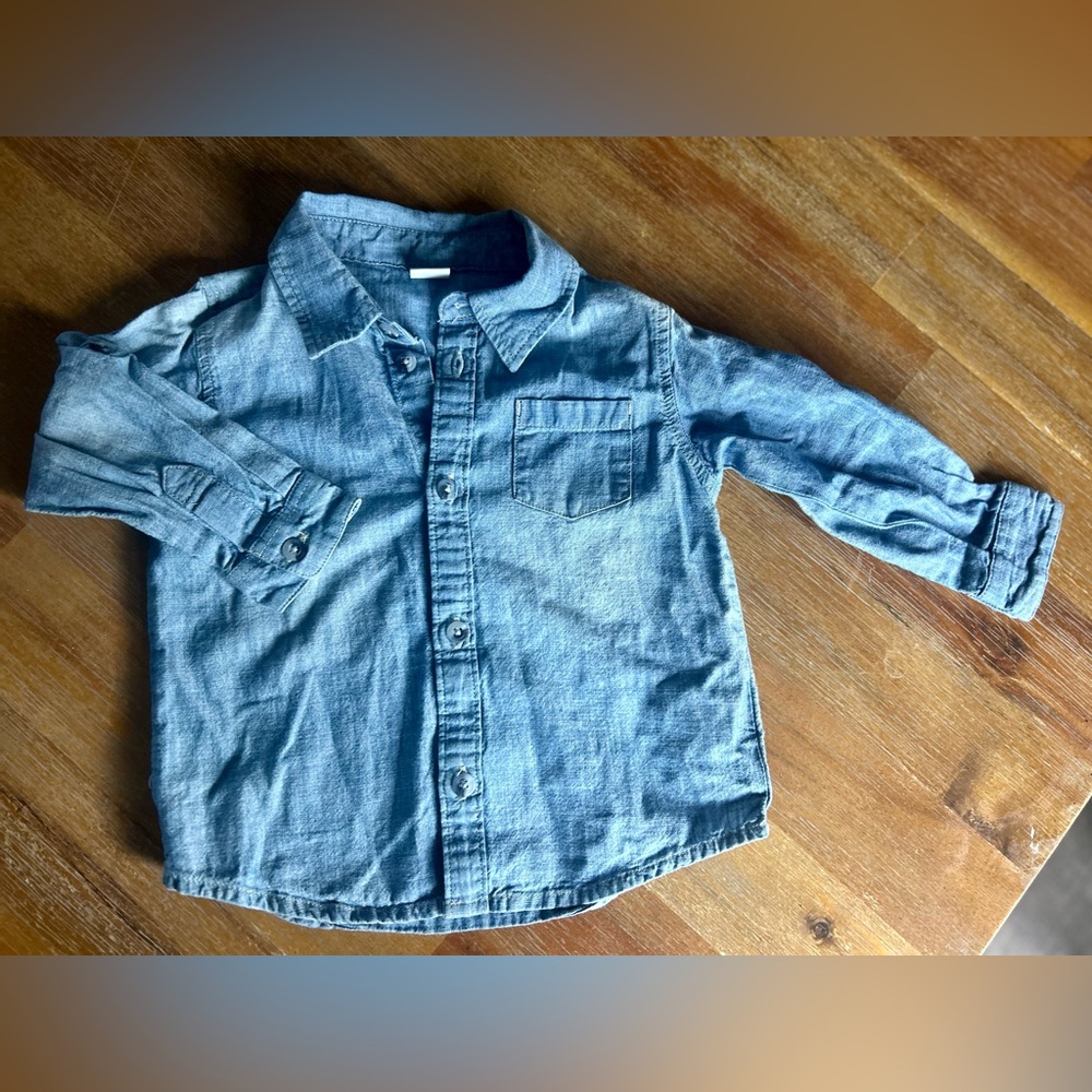 Old Navy Kids Blue Button Down Shirt